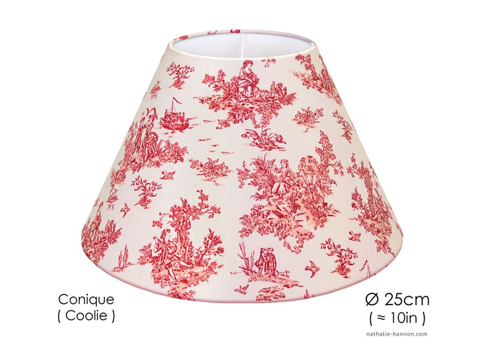 Lampshade Small Vintage Toile - Red