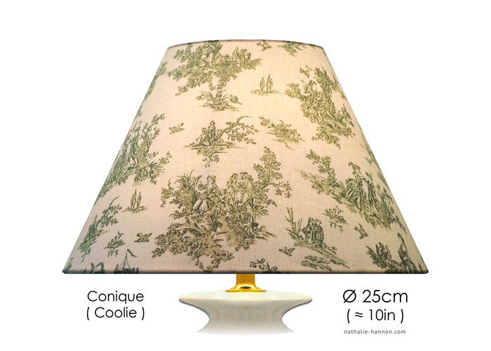 Abat-jour Small Vintage Toile - Green