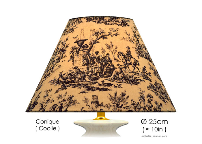 Lampshade Petite Toile Paysanne - Noir