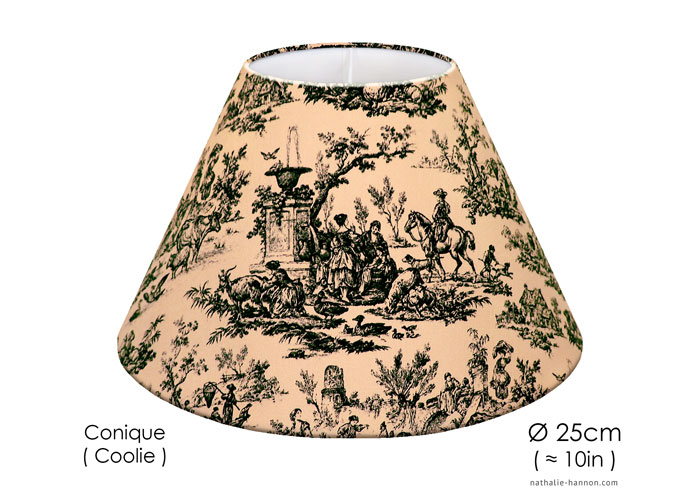 Lampshade Petite Toile Paysanne - Noir