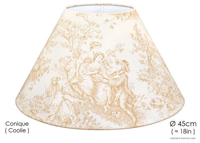 Lampshade Toile Jardins du Roi - Or