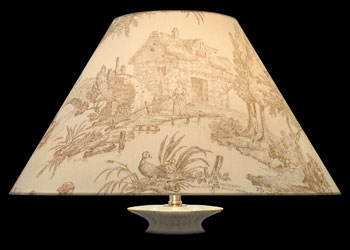 Lampshades Toile Pêche - Brun