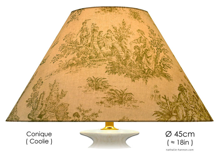 Lampshade Toile Rustique - Vert