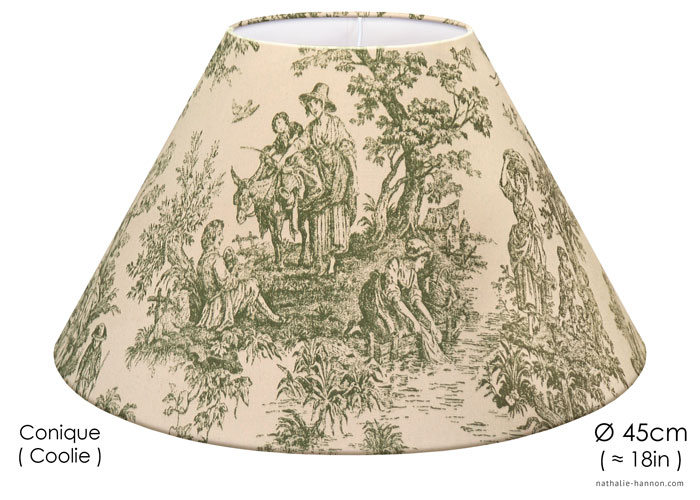 Abat-jour Toile Rustique - Vert