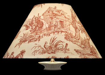 Lampshades Toile Pêche - Rouge