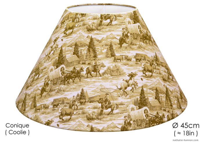 Abat-jour Far West Toile