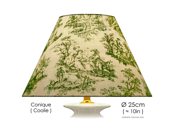 Lampshade Petite Toile Rustique - Vert