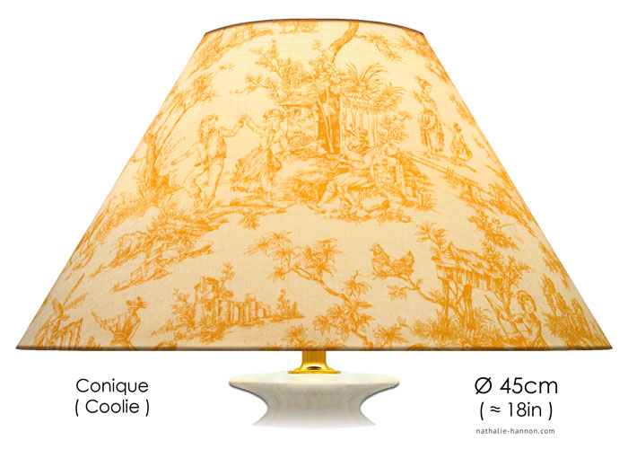 Lampshade Romantic Toile - Orange