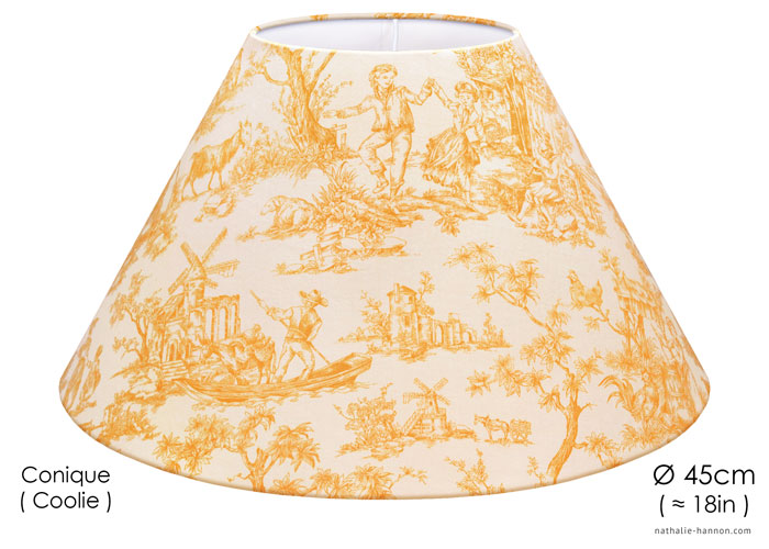 Lampshade Romantic Toile - Orange