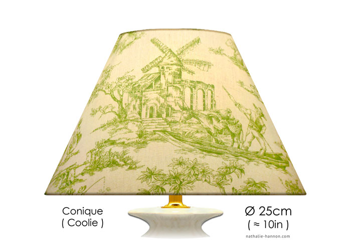 Abat-jour Romantic Toile - Green