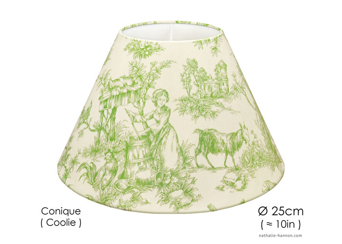 Lampshade Romantic Toile - Green