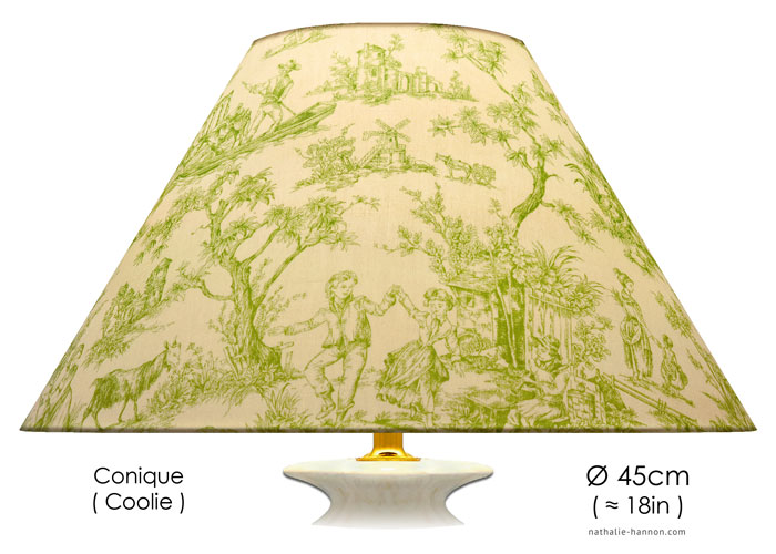 Lampshade Romantic Toile - Green