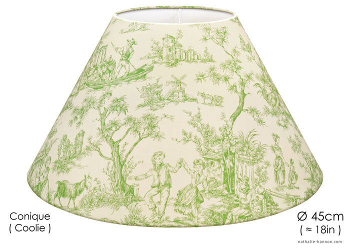 Abat-jour Romantic Toile - Green