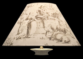 Lampshades Toile Campagne Blanc