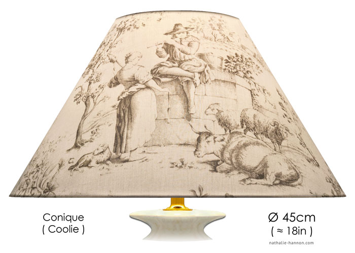 Lampshade Toile Campagne Blanc