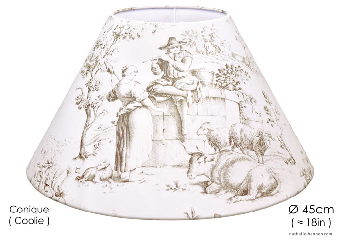 Lampshade Toile Campagne Blanc