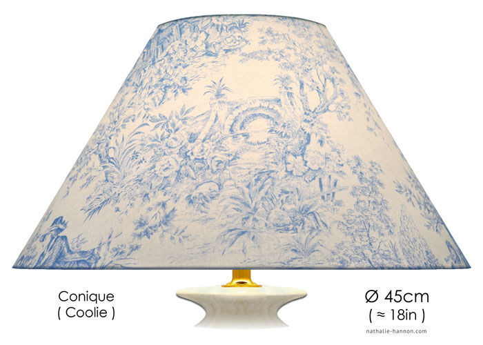 Lampshade Toile Jardins du Roi - Bleu