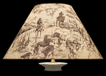 Lampshades Texas Etching Toile