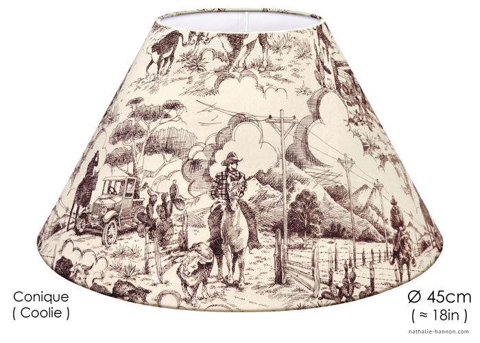 Abat-jour Texas Etching Toile