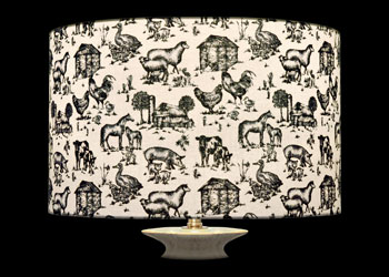 Lampshades Farm Toile