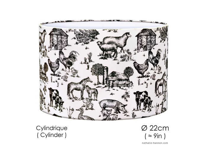 Lampshade Farm Toile