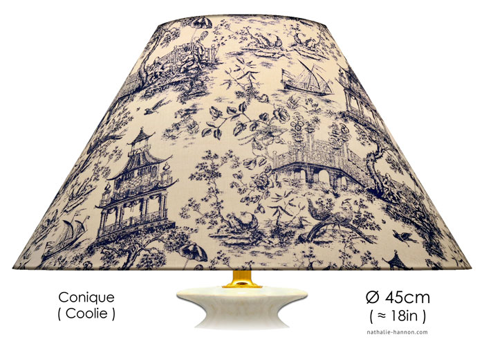 Lampshade Toile Jardin Asiatique