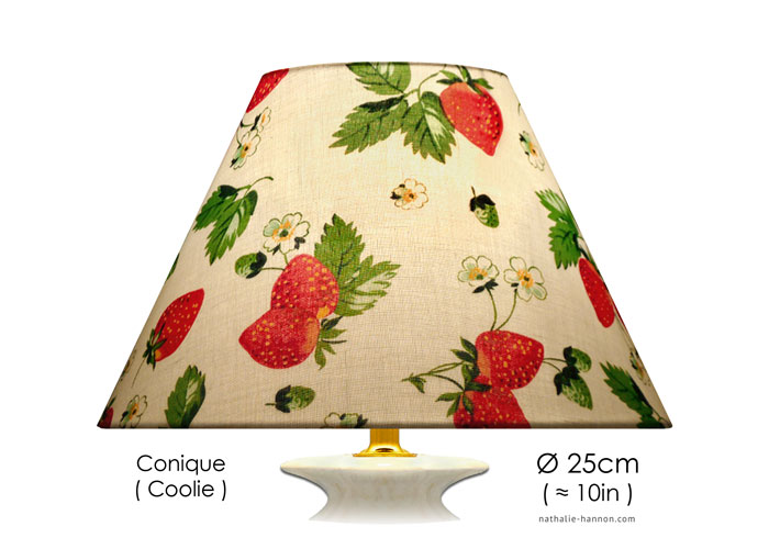 Lampshade Fraises et Floraux