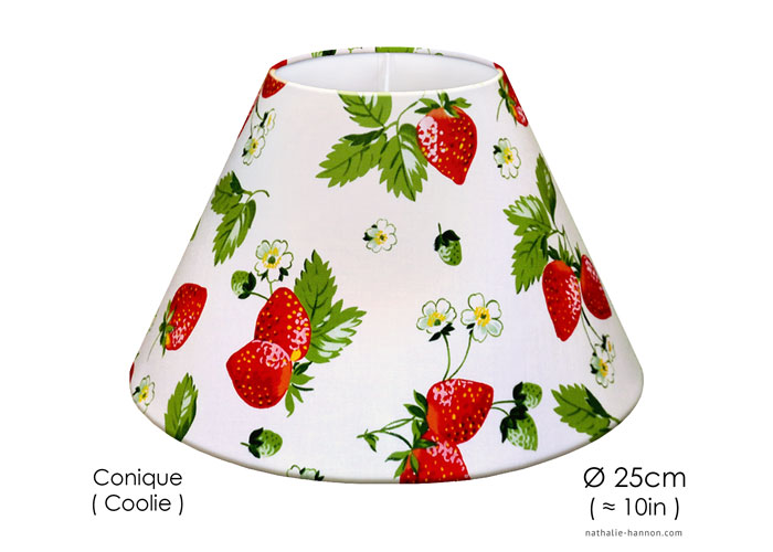 Lampshade Fraises et Floraux