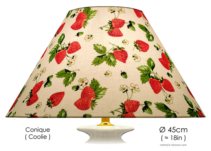 Lampshade Fraises et Floraux