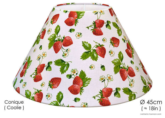 Lampshade Fraises et Floraux