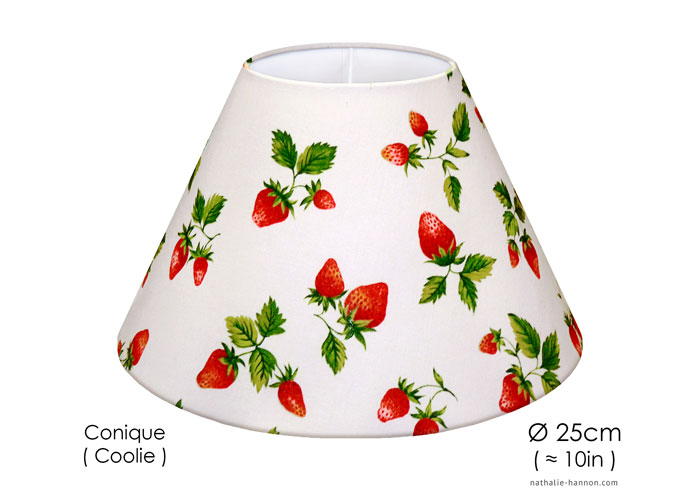 Lampshade Fraises et Feuilles