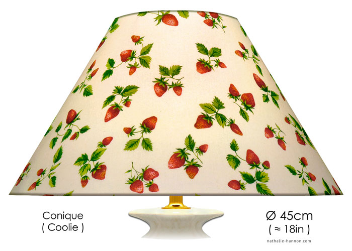 Lampshade Fraises et Feuilles