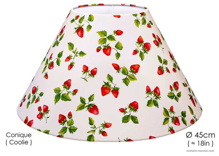 Lampshade Fraises et Feuilles