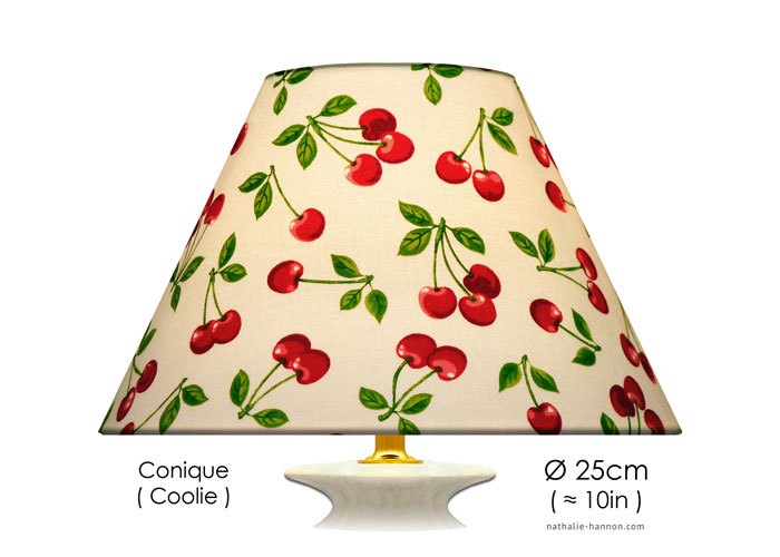 Lampshade Cerises et Feuilles