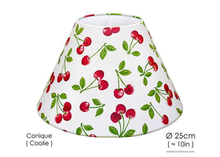 Lampshade Cerises et Feuilles