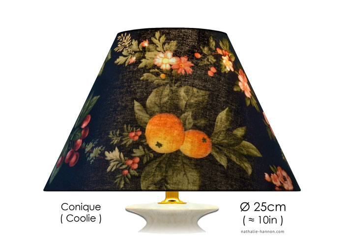 Lampshade Garden Fruits on Black