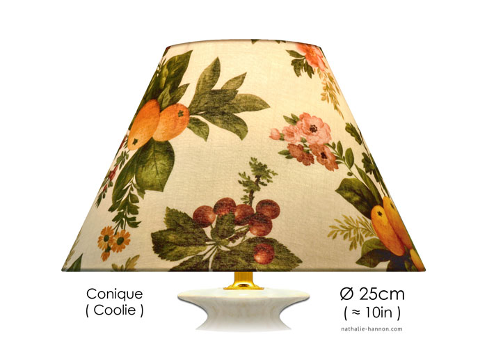 Lampshade Garden Fruits on White