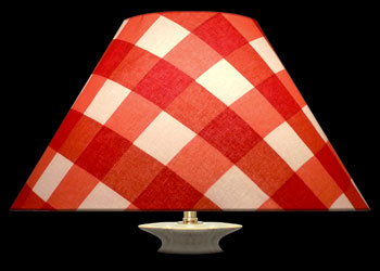 Lampshades Grands Carreaux - Rouge