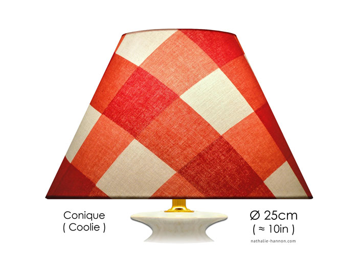 Lampshade Grands Carreaux - Rouge