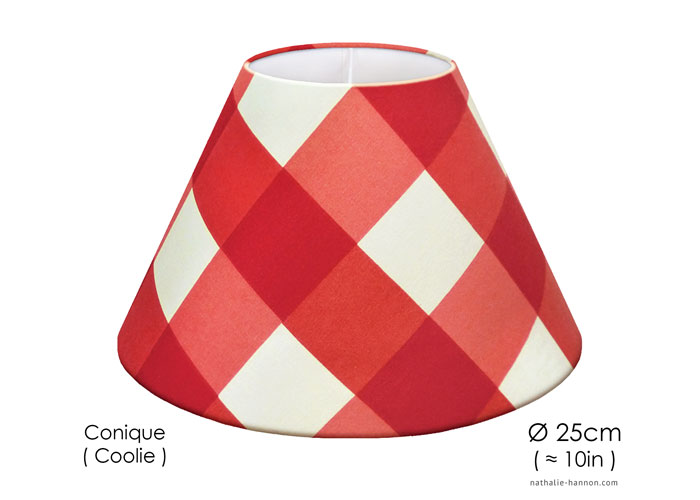 Lampshade Grands Carreaux - Rouge