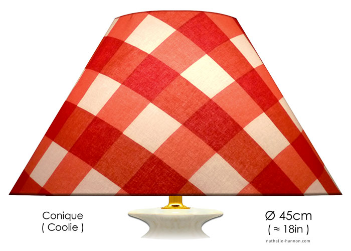 Lampshade Grands Carreaux - Rouge