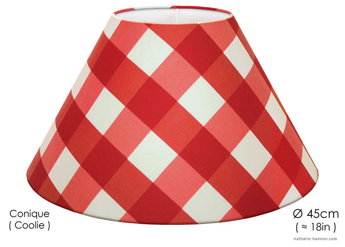 Lampshade Grands Carreaux - Rouge