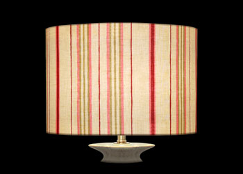 Lampshades Rayures - Rose et Vert