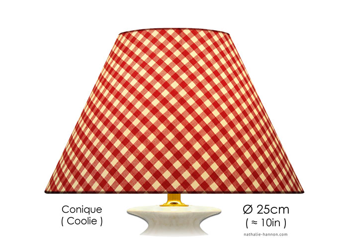 Lampshade Petits Carreaux - Rouge