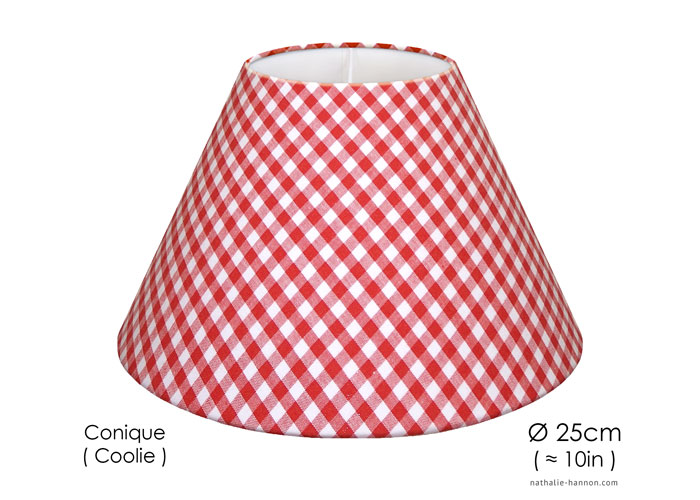 Lampshade Petits Carreaux - Rouge