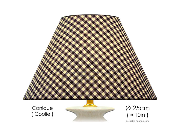 Lampshade Petits Carreaux - Noir