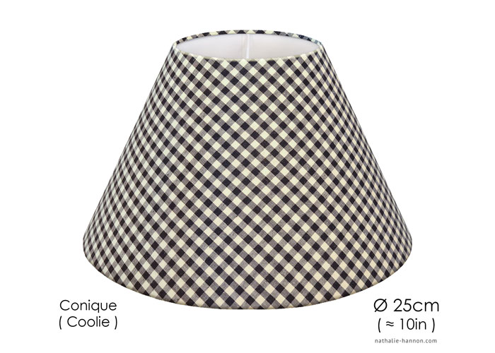 Lampshade Petits Carreaux - Noir