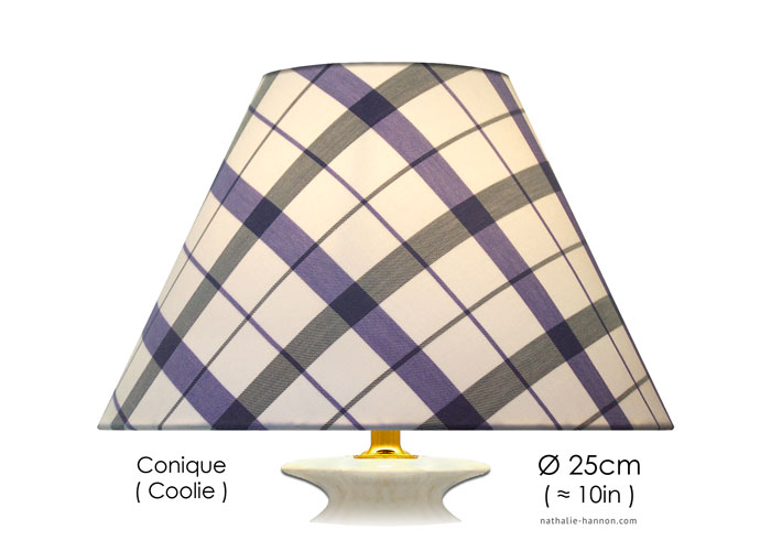 Lampshade Checks - Blue