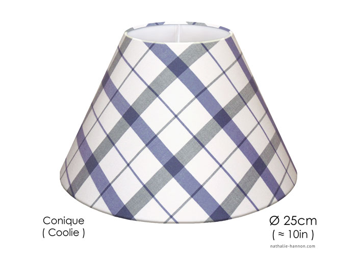 Lampshade Checks - Blue