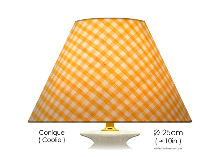 Lampshade Petits Carreaux - Orange